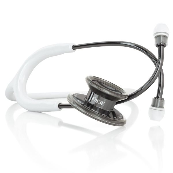 Md One Adult Stethoscope - White/Perla Noire