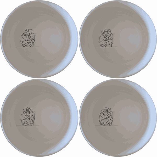 Gay Dads and Child Bowl Set of 4 - Range 3