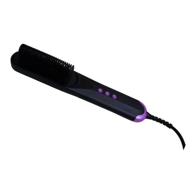 Hair Straightening Hot Comb - Black and Purple