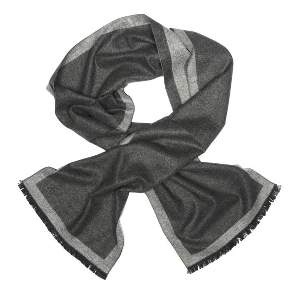 Robert Daniel - Cashmere Feel Winter Scarf Charcoal Grey Flip Design W10