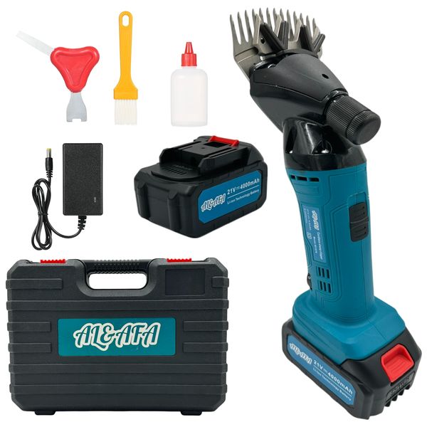 Al&amp;Afa Heavy Duty Cordless Wool Shear Shaving Machine With Batteries &amp; Case
