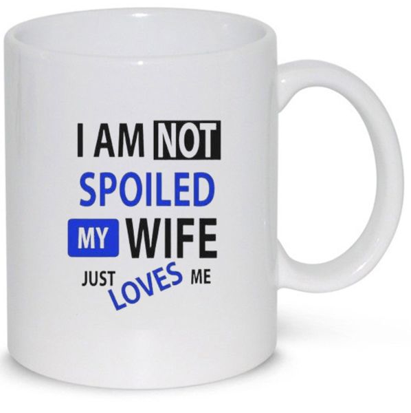 My Wife Just Loves Me Anniversary Valentine Husband Gift Mug