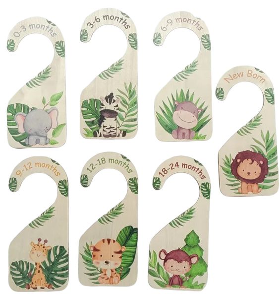 7 Woodlands Safari Jungle Wild Animals Closet Dividers Baby Shower Gift Mom