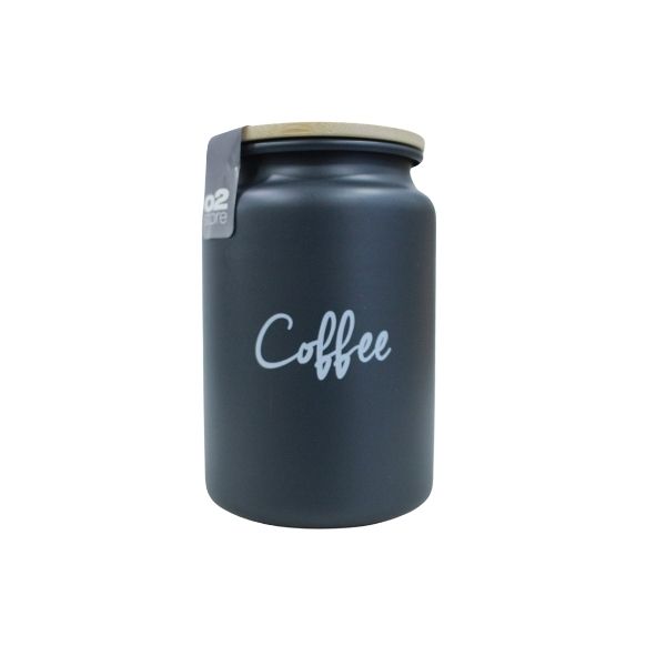 O2 Store Grey Coffee Cannister