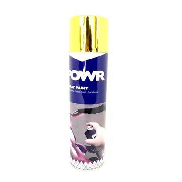 POWR Spray Paint Metallic Gold Super 300ml (2 Pack)