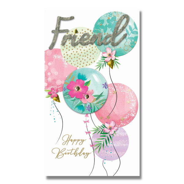 Greeting Card - Friend Birthday - Balloons