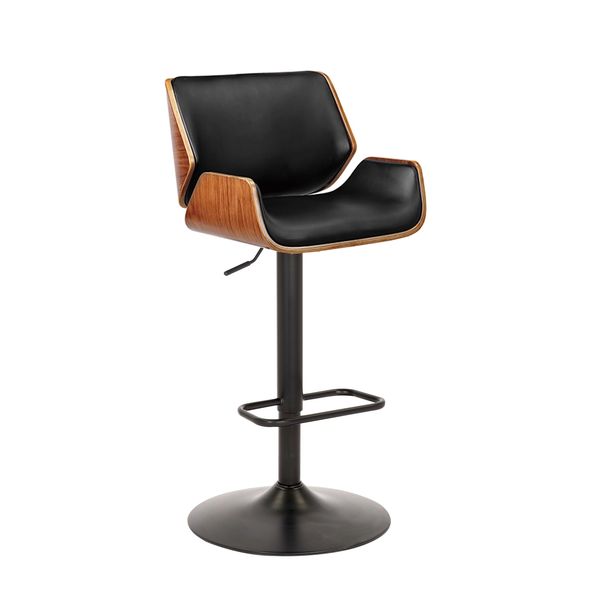 Jy-1087 Barstool Black Pu with Black Legs