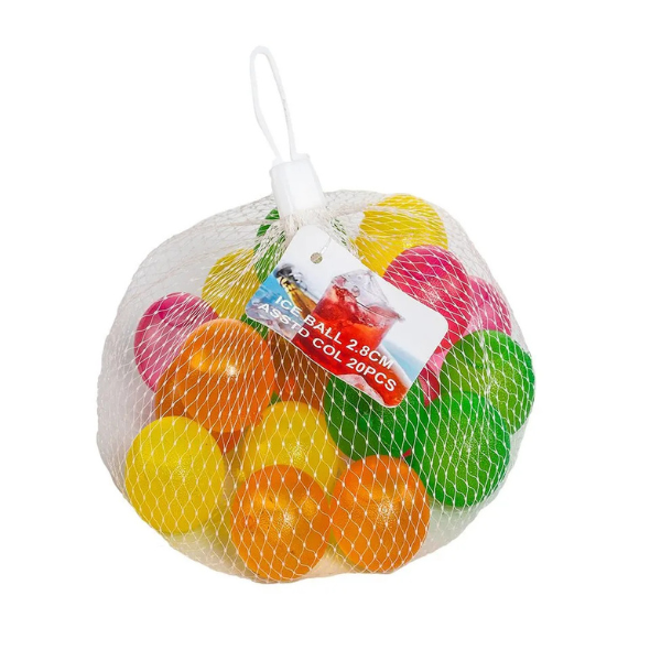 Reusable Ice Balls - 2.8cm - Multicolour - Pack of 20