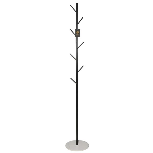 Soul Lifestyle 7-Hook Metal Hat &amp; Coat Tree Rack with Slate Marble Base