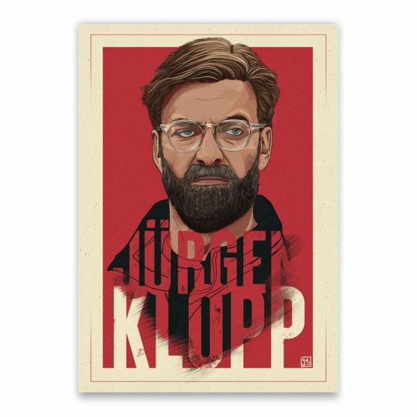Jurgen Klopp Cartoon Poster - A1