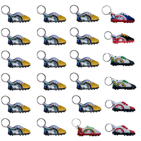 Mini Soccer Boot Keyrings - 24 Pack