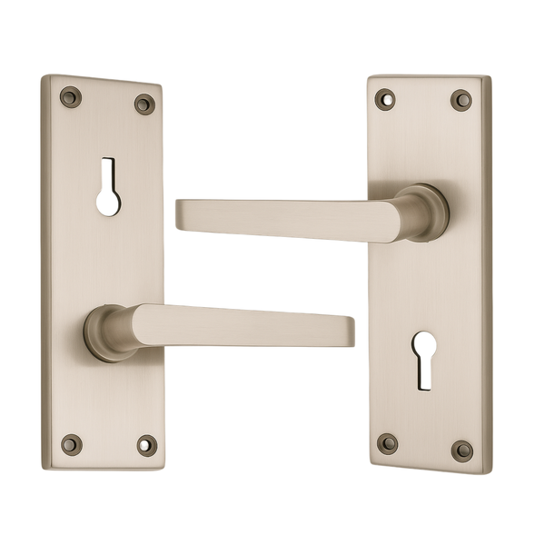 Chrome Door Lock Set with Keys