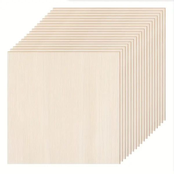 Plywood Board 30 x 30 x 0.03cm 10pc