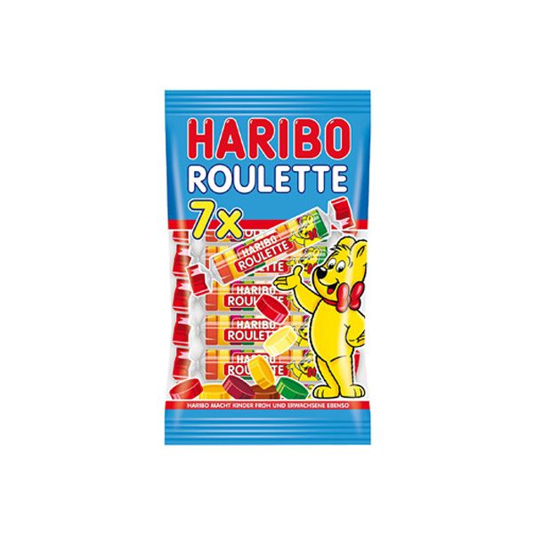 Haribo Roulette Gummy Candy Rolls (7 Packs) - 175g