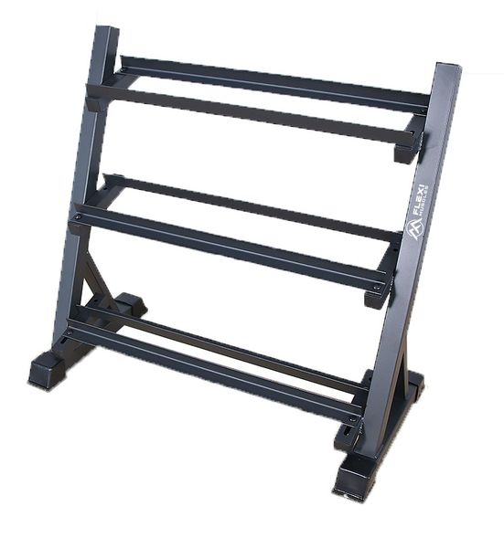 Flexi Muscles 3 Tier Dumbbell Rack - Heavy-Duty Weight Rack Stand