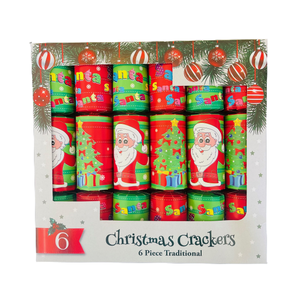 Christmas Crackers - 6 Piece (Santa Claus)