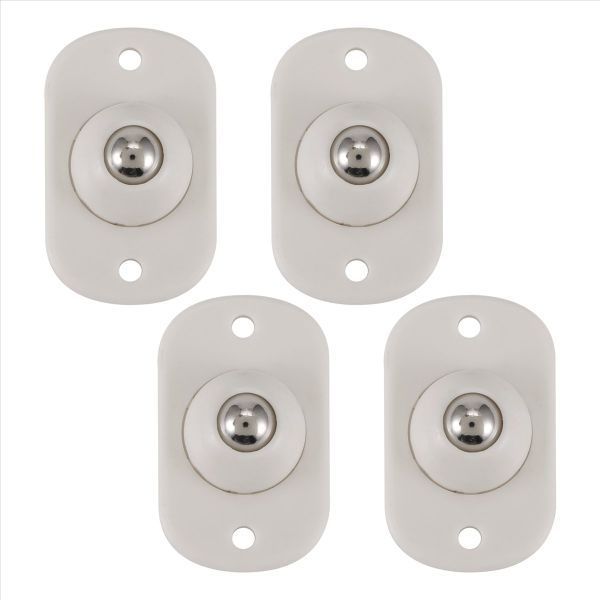 4Pcs Stainless Steel Mini Swivel Caster Wheels with 360 Degree Rotation for