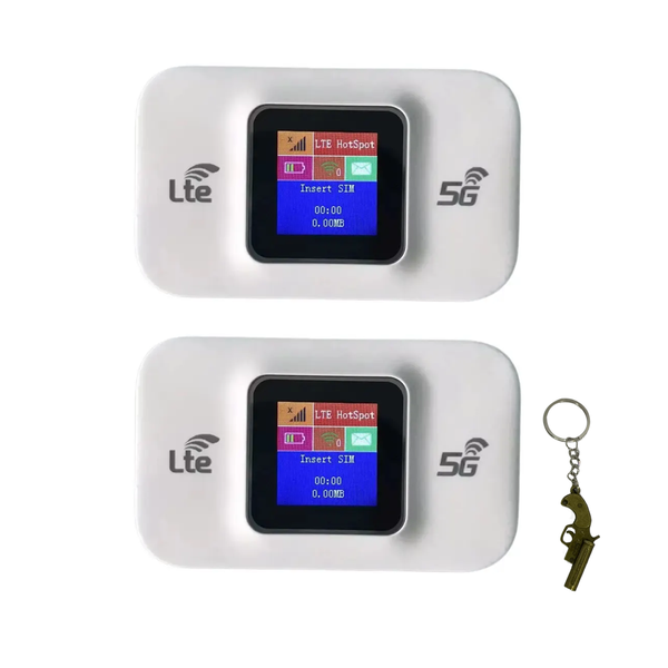 2 Pieces Portable High Speed Mobile Wireless Plus LTE Wi-Fi Router 5G