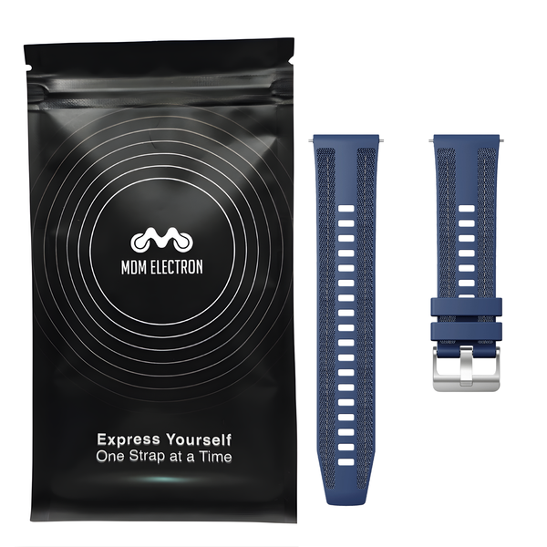 Nylon Silicone Watch Strap Compatible With Huawei GT5/GT5/GT6 Pro 46mm-Navy