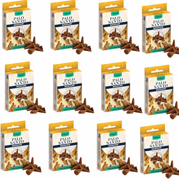 Tulasi Backflow Incense Cones - Palo Santo - 12 x 10 cones