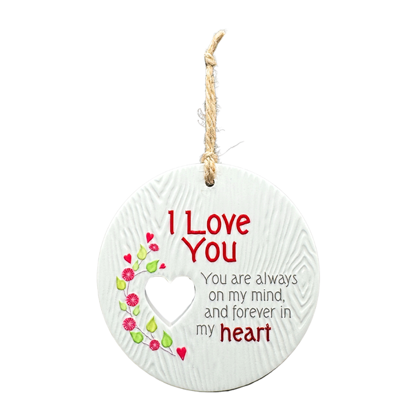 Piece of my Heart Ceramic Plaque - I Love You