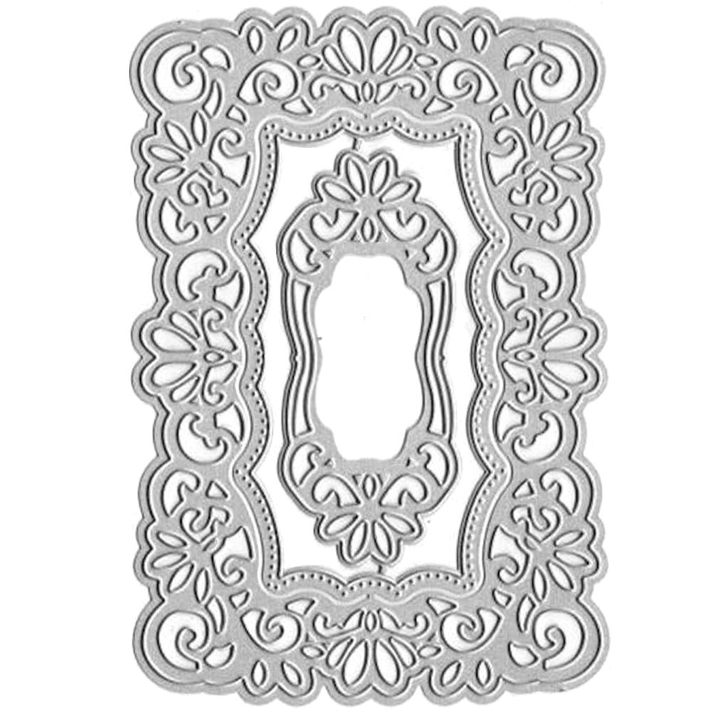 Craft Stationary Gift Card Flower Border Steel Template Stencil(14.3cm) Shop Today. Get it