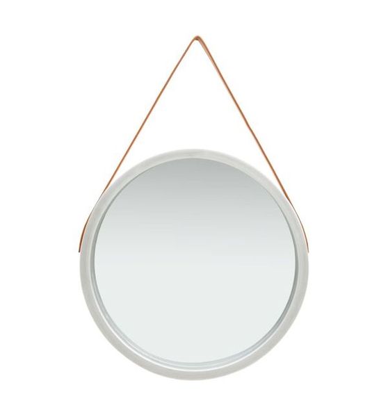 Hanging Wall Mirror with Strap 60cm