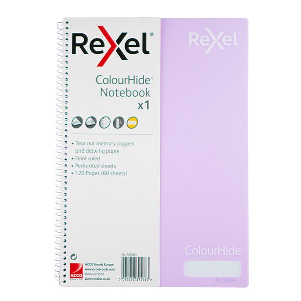 Rexel Notebook A4 Feint and Ruled Perforated Pages -Pastel
