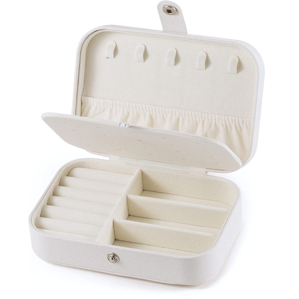 Portable Jewellery Box Storage Case for Earrings Necklace 2 Layers