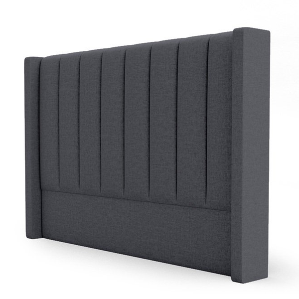 Scarlet Winged Minimalist Linen Headboard - Linen - Single