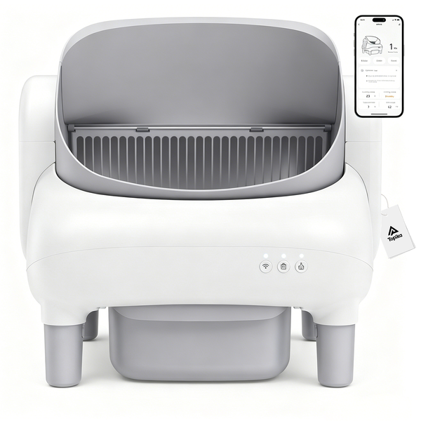 Topika Self-Cleaning Cat Litter Box Automatic Open-Top APP Control