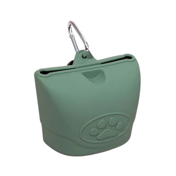 Small Silicone Dog Treat Pouch - Portable Training Bag with Waist Clip