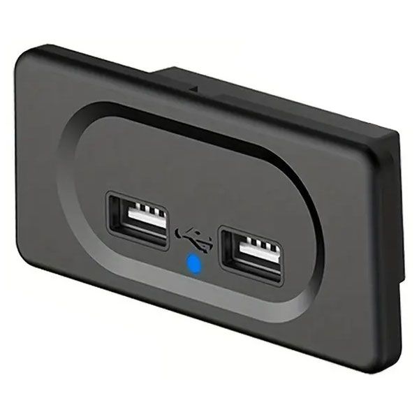 Dual Quick Charge 3.0 and PD Type-C (USB C) Outlet Panel - Black