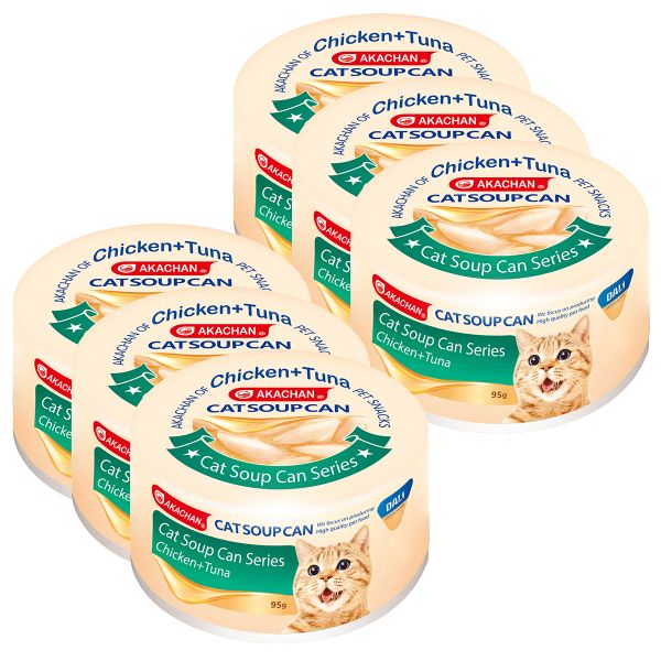 AKACHAN Premium Cat Soup Can - Chicken + Tuna Flavour