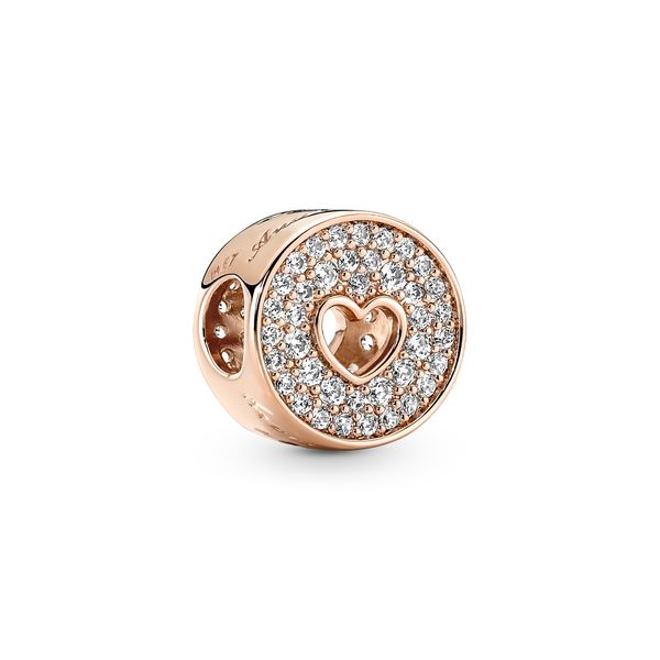 Pandora Pavé &amp; Heart Anniversary Charm