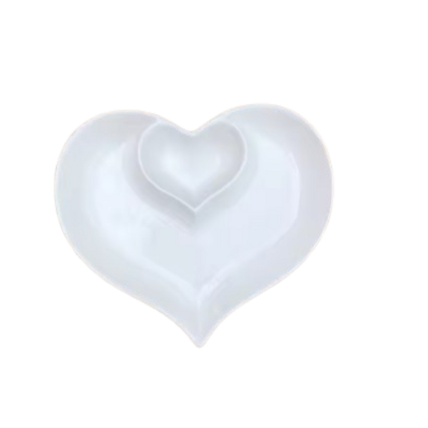 Heart Shaped White Ceramic Platter-85 cm