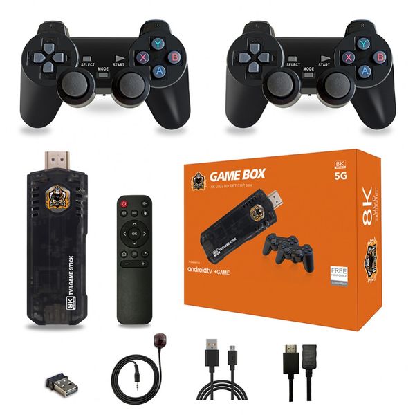 M8 TV Game Stick 8K with Wireless 2 Gamepad 2GB RAM 16GB ROM