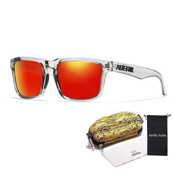 Arctic Aura Blaze Firelens Mirror Polarized Sunglasses and Aura Sleeve