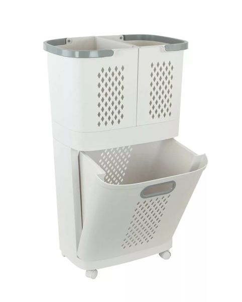 Laundry Basket Movable With Wheels- Kithen- Bedroom- Bathroom