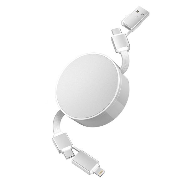100W Retractable 4-in-1 Fast Charging USB Cable with Travel Case