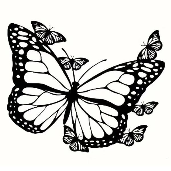 Decor Metal Sculpture Wall Art Hollow ButterFly (30cm)
