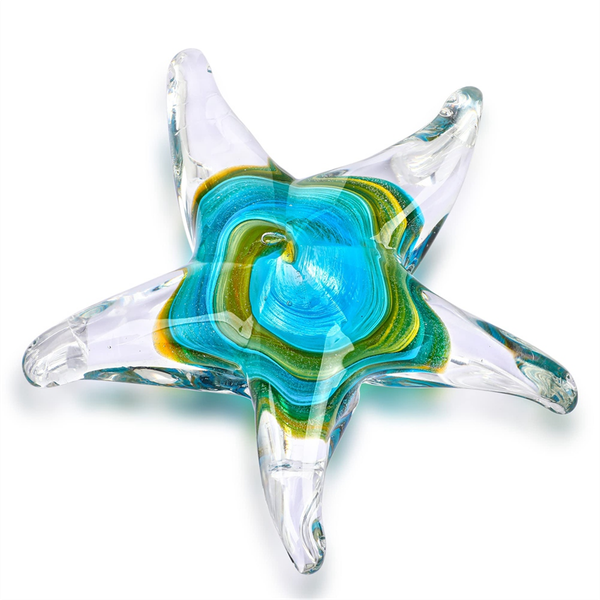Crystal Handmade Glass Blown Table Decor Starfish Figurine