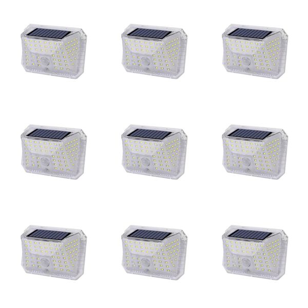 Outdoor LED Solar Light with Motion Sensor - 9 Pack