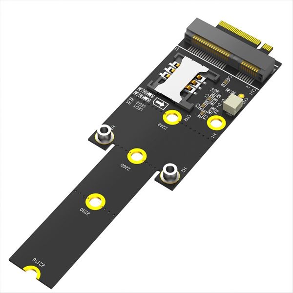 Mini PCI-E to M.2(NGFF ) Key M Adapter with SIM Card Slot