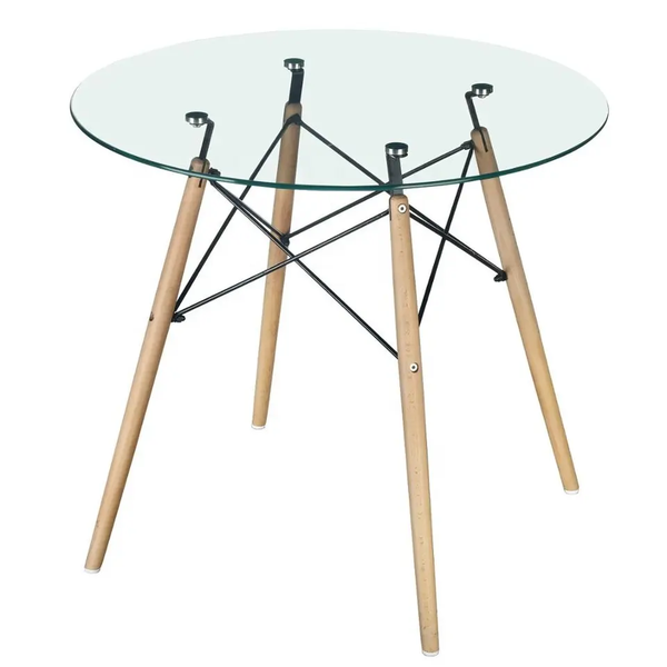 Modern Round Glass Dining Table