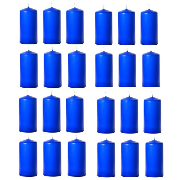 Exquisite and Long-lasting Pillar Candles - 24 Piece