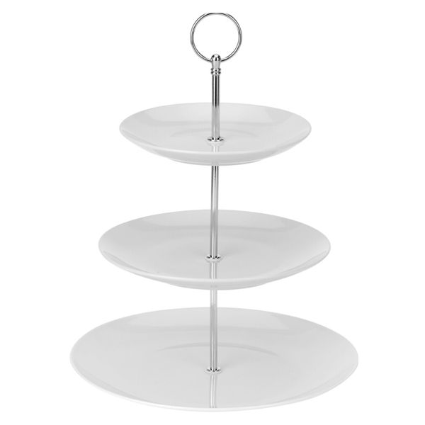 Excellence Homeware - Food Stand 3 Tier Porcelain 250x250x47mm