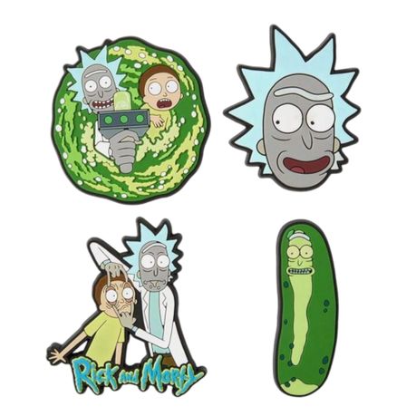 Rick and Morty 4-Piece Fridge Magnet Set Image