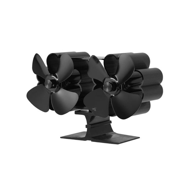 ALANES 8 Blade Thermal Fan Heat Powered Stove Fan Wood Stove Fan