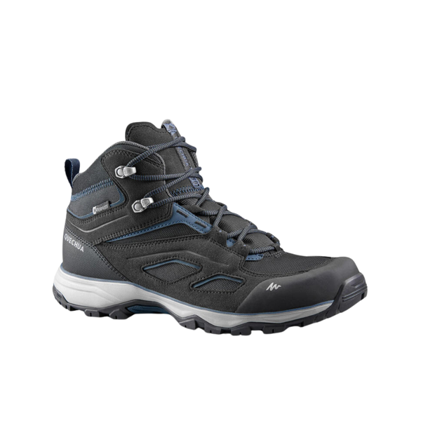Quechua Men's Waterproof Mountain Walking Boot-Shoes - MH100 Mid - Black